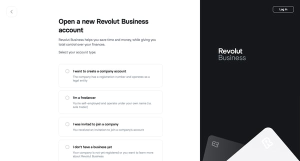 Revolut Business screen