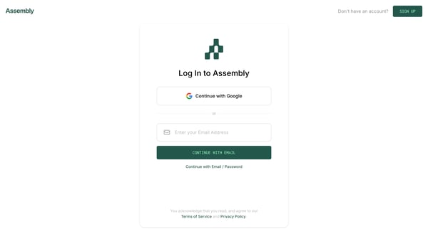 Assembly screen