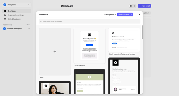 Dashboard — Tabular screen