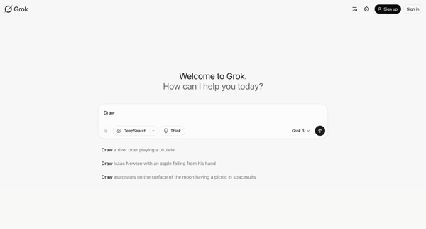 Grok screen