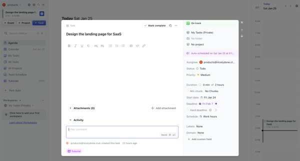 Design the landing page for SaaS - Motion screen