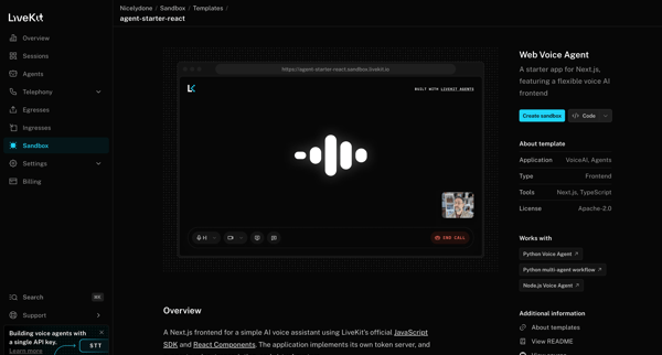 Nicelydone | Template | Agent starter react screen