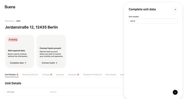 Buena | App screen