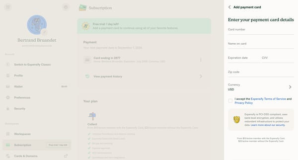 10 New Expensify screen