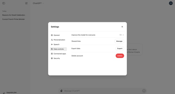ChatGPT screen