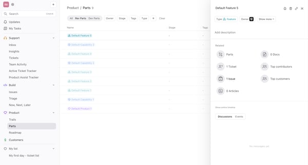 DevRev screen