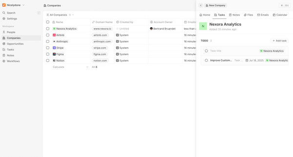 All Companies - Companies screen
