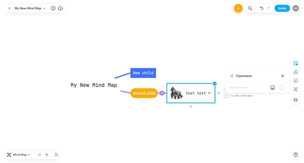My New Mind Map - MindMeister Mind Map screen