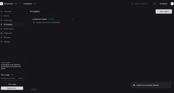 nicelydone (Development) | AI Copilots from Liveblocks