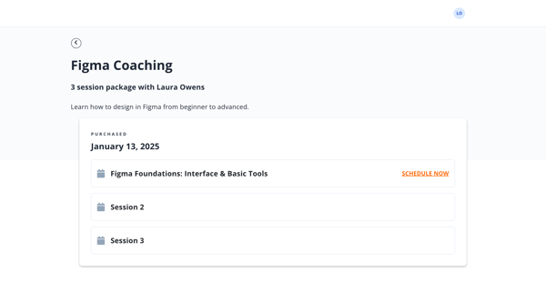 Figma Coaching screen