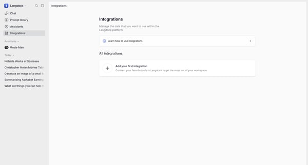 Integrations from Langdock