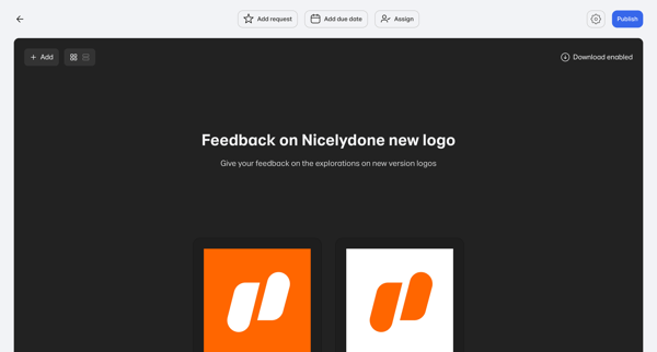 Feedback on Nicelydone new logo screen