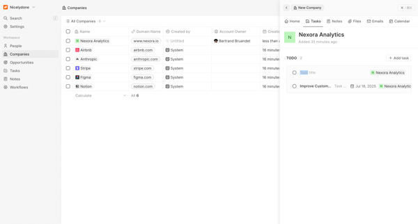 All Companies - Companies screen