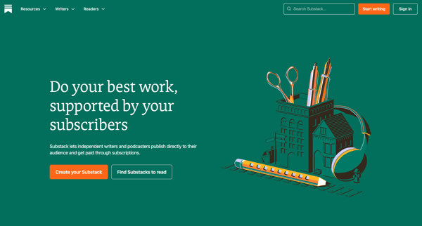 Substack - A new model for publishing screen