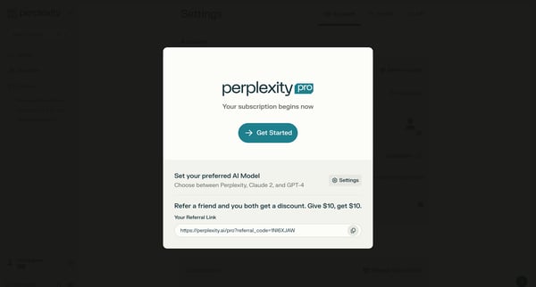 Perplexity screen