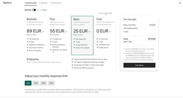 Typeform - Checkout from Typeform