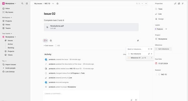 NIC-13 Issue 02 screen