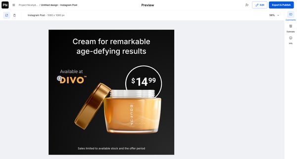 Creative Automation Platform screen