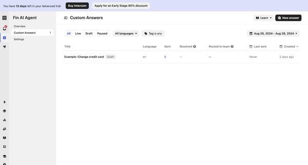 Custom Answers | Nicelydone Intercom from Intercom