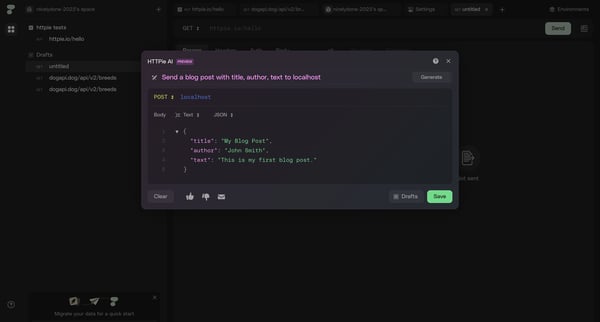 HTTPie for Web — API testing client screen