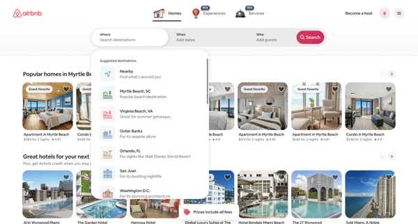 Airbnb | Vacation rentals, cabins, beach houses, & more screen