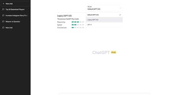 New chat screen