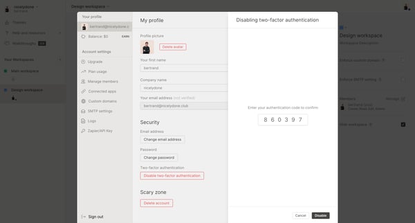 My Profile - QuestionScout screen