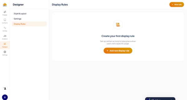 ServiceBell - Widget Designer screen