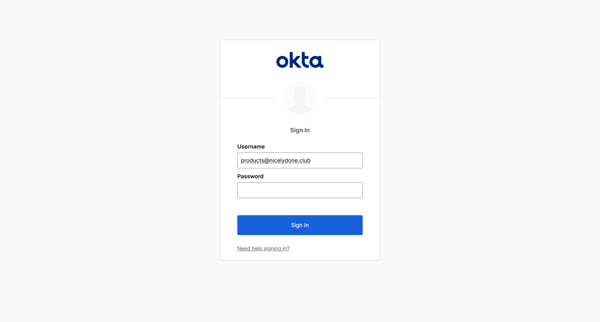 Sign In screen
