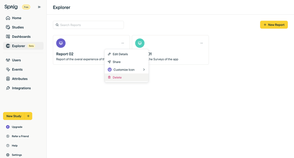 Sprig | User Insights Platform for Teams Building Better Product E screen