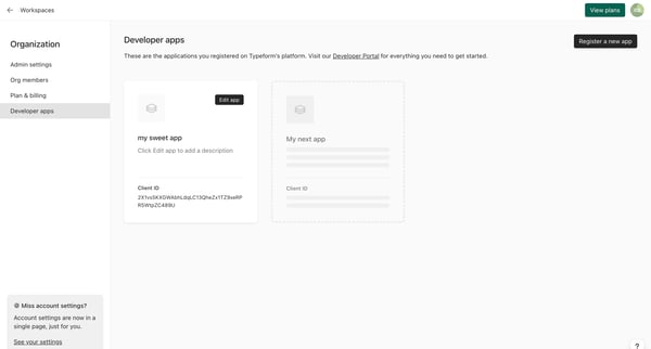 Typeform - Account from Typeform