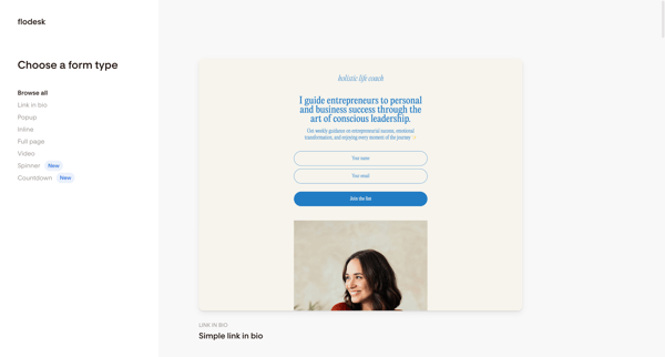 Form templates | Flodesk from Flodesk