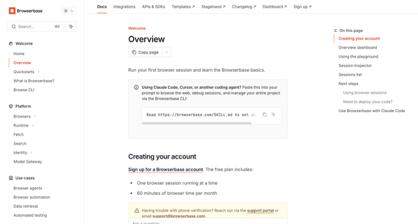 Overview - Browserbase Documentation from Browserbase