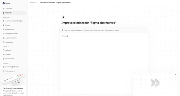 Profound | Answer Engine Optimization screen