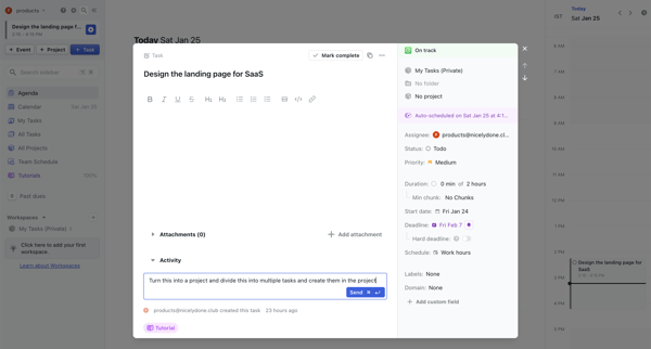 Design the landing page for SaaS - Motion screen