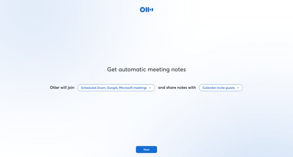 Otter Voice Meeting Notes - Otter.ai screen