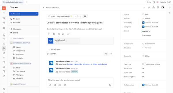 Conduct stakeholder interviews to define project goals - Nicelydone screen