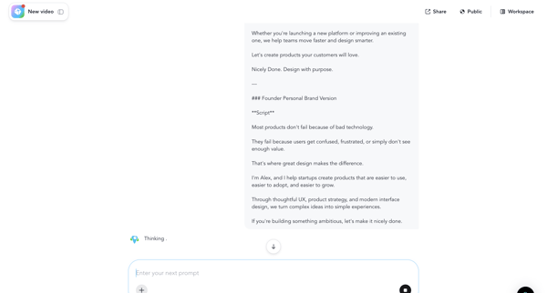 HeyGen - Video Agent screen
