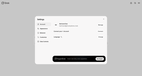 Grok screen