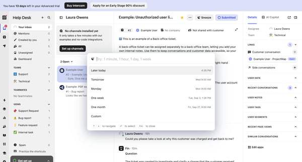 Example Unauthorized user license charge | Help Desk Nicelydone from Intercom