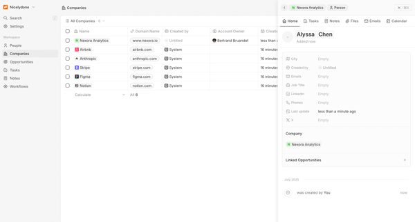 All Companies - Companies screen