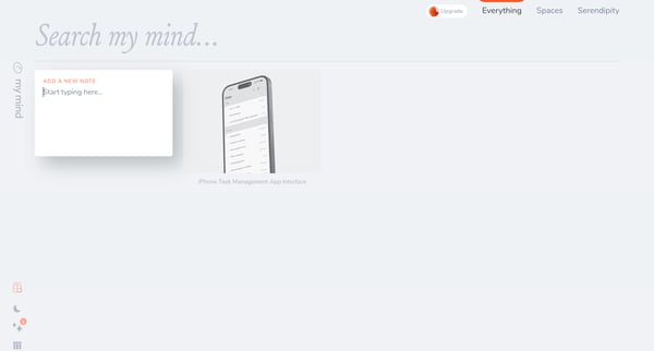 mymind screen