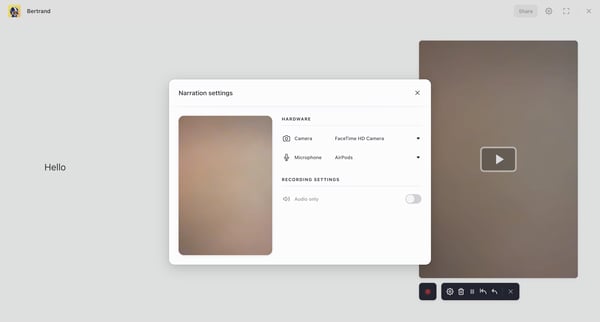 Hello screen