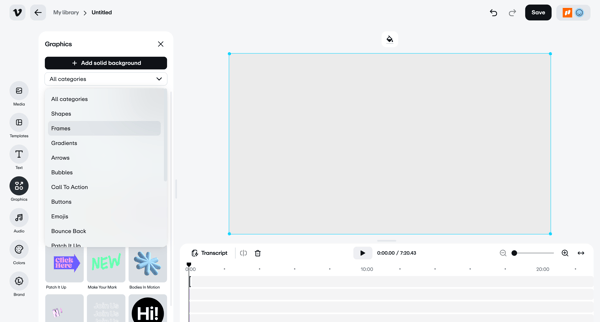 Vimeo screen