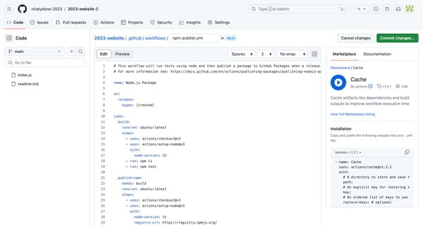 New File at | · nicelydone-20232023-website · GitHub screen