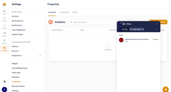 ServiceBell - Settings screen