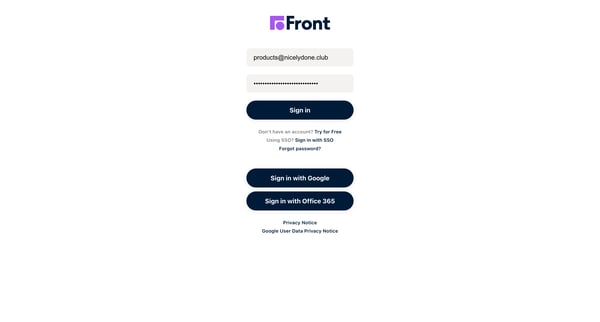 Front screen
