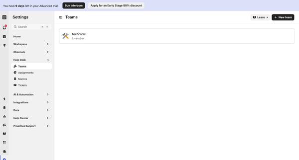 Teams | Nicelydone  Intercom screen
