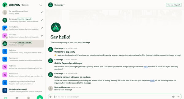 3 New Expensify screen