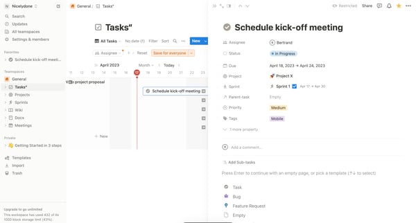 Tasks“ | All Tasks screen